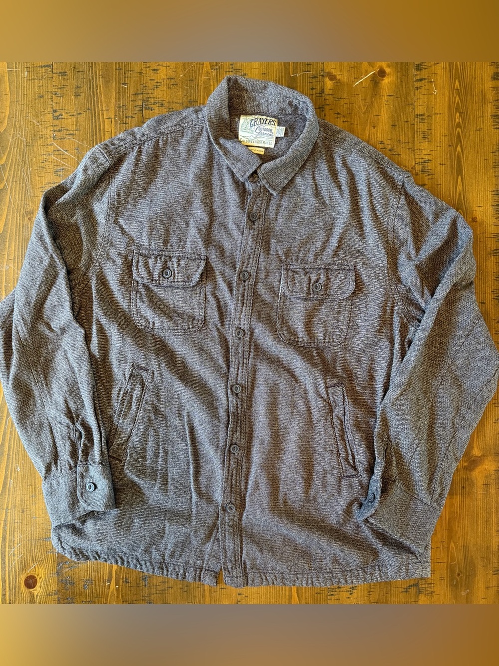 Grayers Men's BrownButton-Up Shirt /Jacket. Size XXL. 100% Cotton